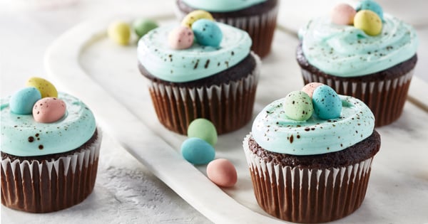 Easter Egg Speckled Cupcakes