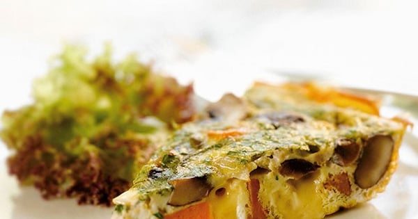 Sweet Potato, Mushroom and Cheese Frittata