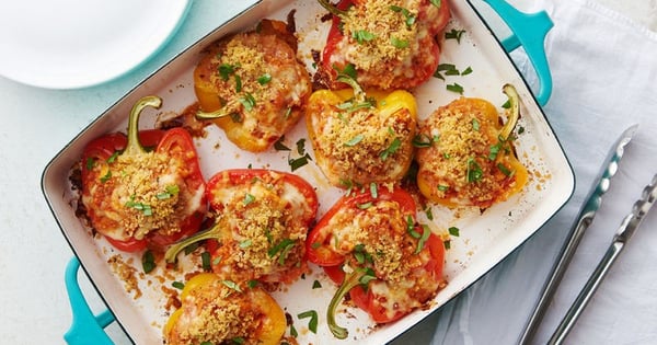 Chicken Parmesan Stuffed Peppers
