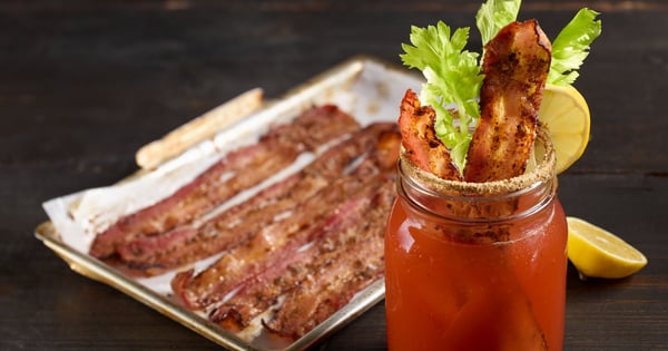 Bacon with Bloody Caesar seasoning