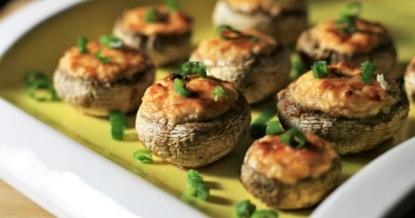 Air Fryer Stuffed Mushrooms