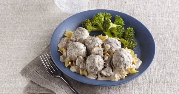Creamy Beef Stroganoff Meatballs