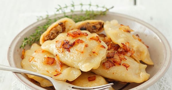 Easy Bacon and Onion Pierogies