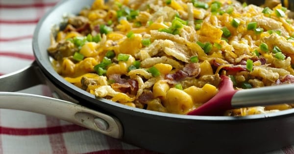Beer and Bacon Burger Skillet