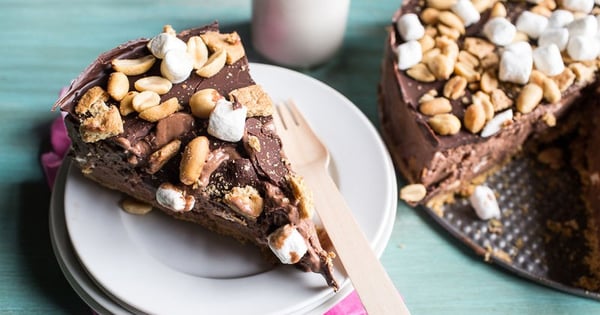 Peanut Butter S'mores Ice Cream Cake