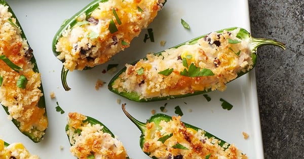 Black Bean and Corn Jalapeño Poppers