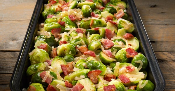 Brussels sprouts with bacon and shallots