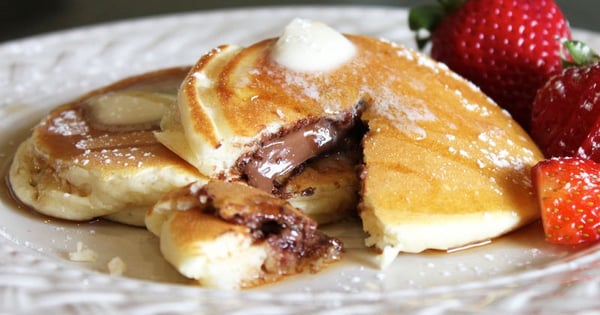 Chocolate-Stuffed Pancakes