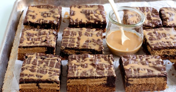 Outrageous Stacked Peanut Butter Brownies