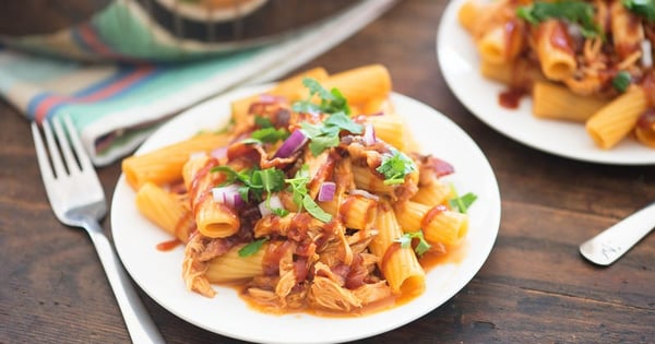 One-Pot Cheesy Barbecue Chicken Rigatoni