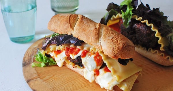 Grilled Lasagna Turkey Burger