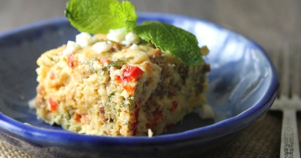 Slow-Cooker Crustless Mediterranean Quiche