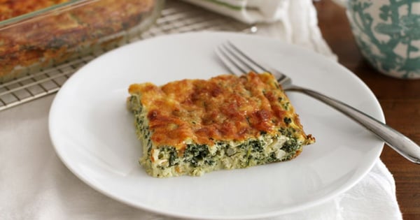 Cheesy Spinach-Artichoke Egg Bake