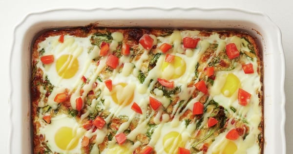Impossibly Easy Eggs Florentine Bake