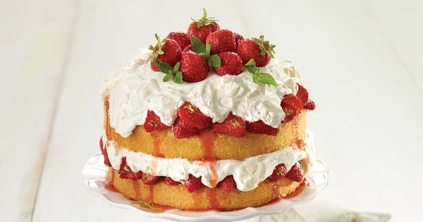 Strawberry-lime shortcake with mascarpone cream