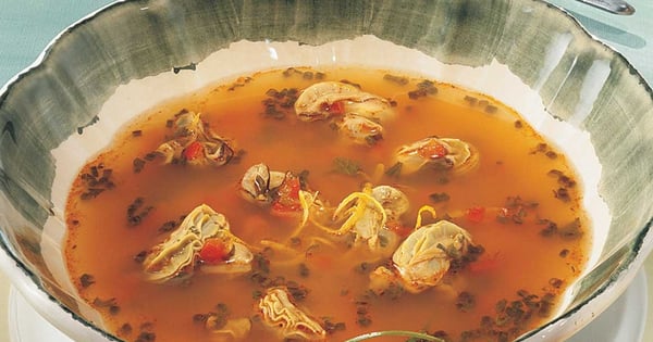 Thai oyster soup