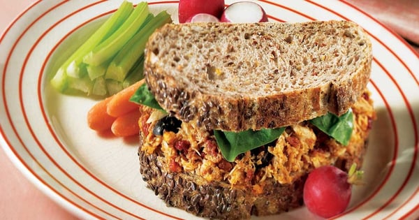 Tuna and sundried tomato sandwich