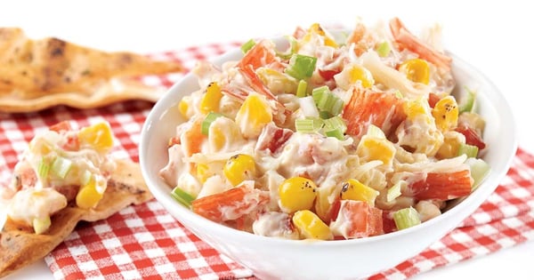 Creamy corn and crab-flavoured dip