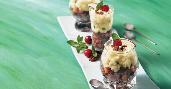 Apple and prosciutto verrines