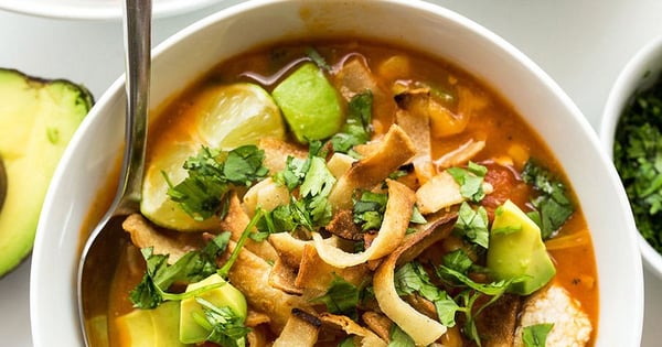 Creamy Butternut Chicken Enchilada Soup