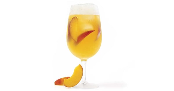 Beer and peach cocktail