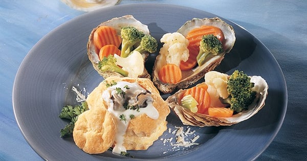 Oysters in puff pastry