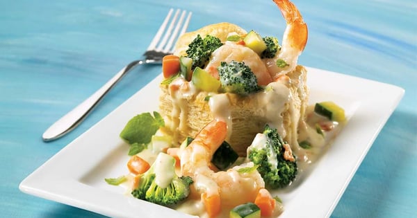 Shrimp vol-au-vent