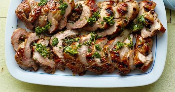 Mushroom-Stuffed Pork Tenderloin