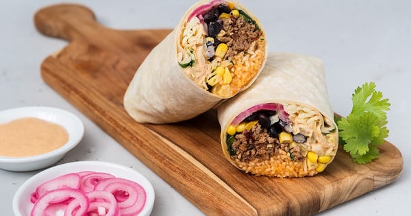 Spicy Chipotle Beef and Pickled Onion Burrito Grande