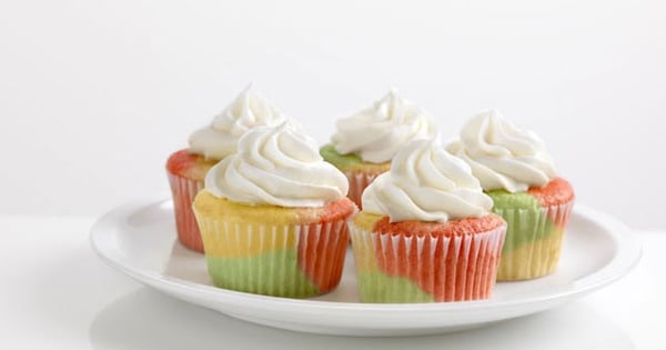 Tie-Dye Fruity Cupcakes