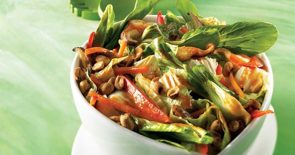 Bok choy and toasted peanut salad