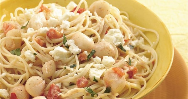Creamy Scallops with Angel Hair Pasta