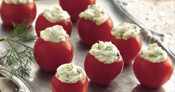 Cucumber-Dill Stuffed Cherry Tomatoes