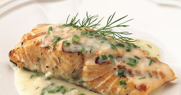 Grilled Salmon with Lemon-Herb Butter Sauce