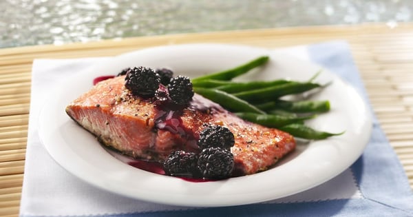 Grilled Blackberry-Glazed Salmon