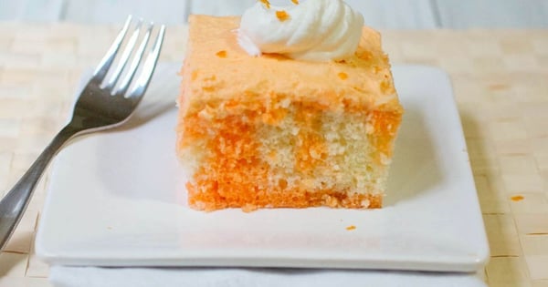 Orange Cream Poke Cake