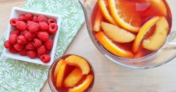 Raspberry Peach Rosè Sangria