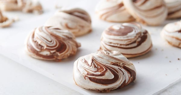 Nutella™ Swirled Meringue Cookies