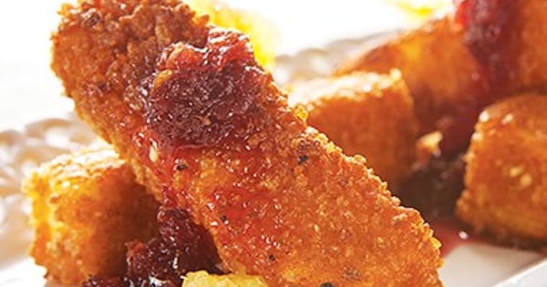 Kellogg's Special K Crusted Haloumi (or Paneer) with Spicy Rose Jam