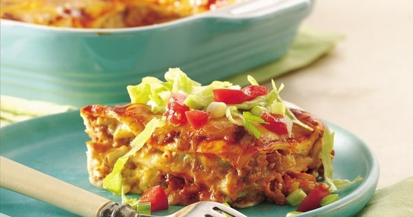 Layered Chile-Chicken Enchilada Casserole