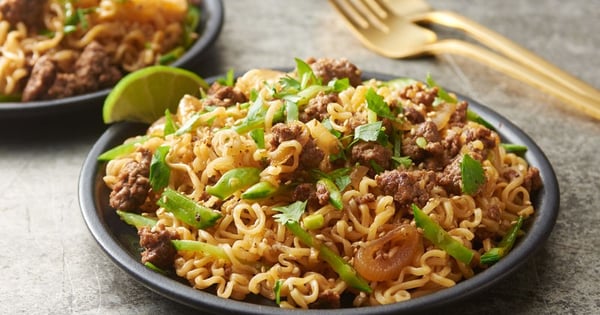 Beef Ramen Noodles with Sesame and Ginger