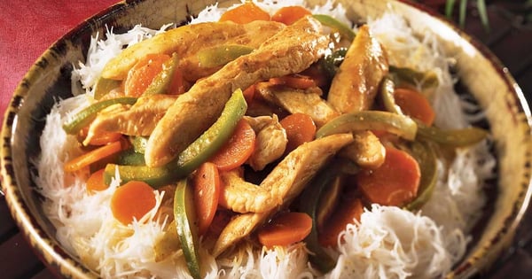 Chicken and green pepper curry