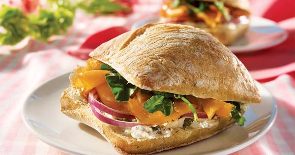 Elegant smoked salmon ciabatta