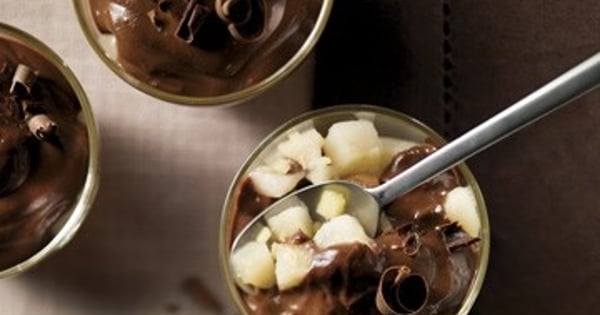 Chocolate Cream Layered with Pear and Ginger