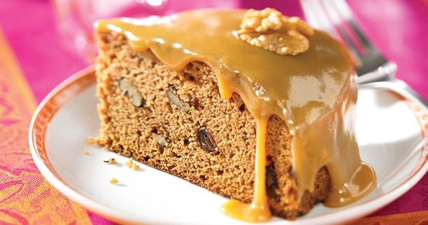 Applesauce Cake with Caramel Icing