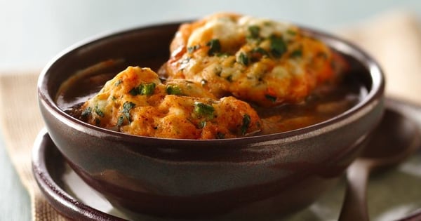 Chili Chicken Soup with Cilantro Dumplings