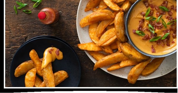Beer & Cheese Bacon Dip with Spicy Wedges