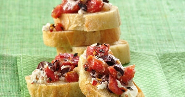 Tomato-Goat Cheese Bruschetta