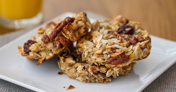 Gluten-Free Banana, Coconut and Dried Cherry Breakfast Cookies