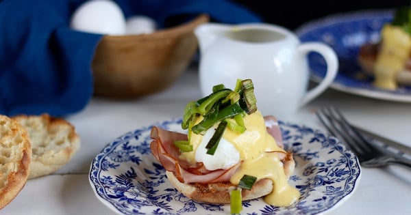 Lactose free eggs benedict